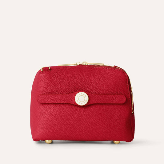 Lesley | Pillarbox Red with Gold hardware