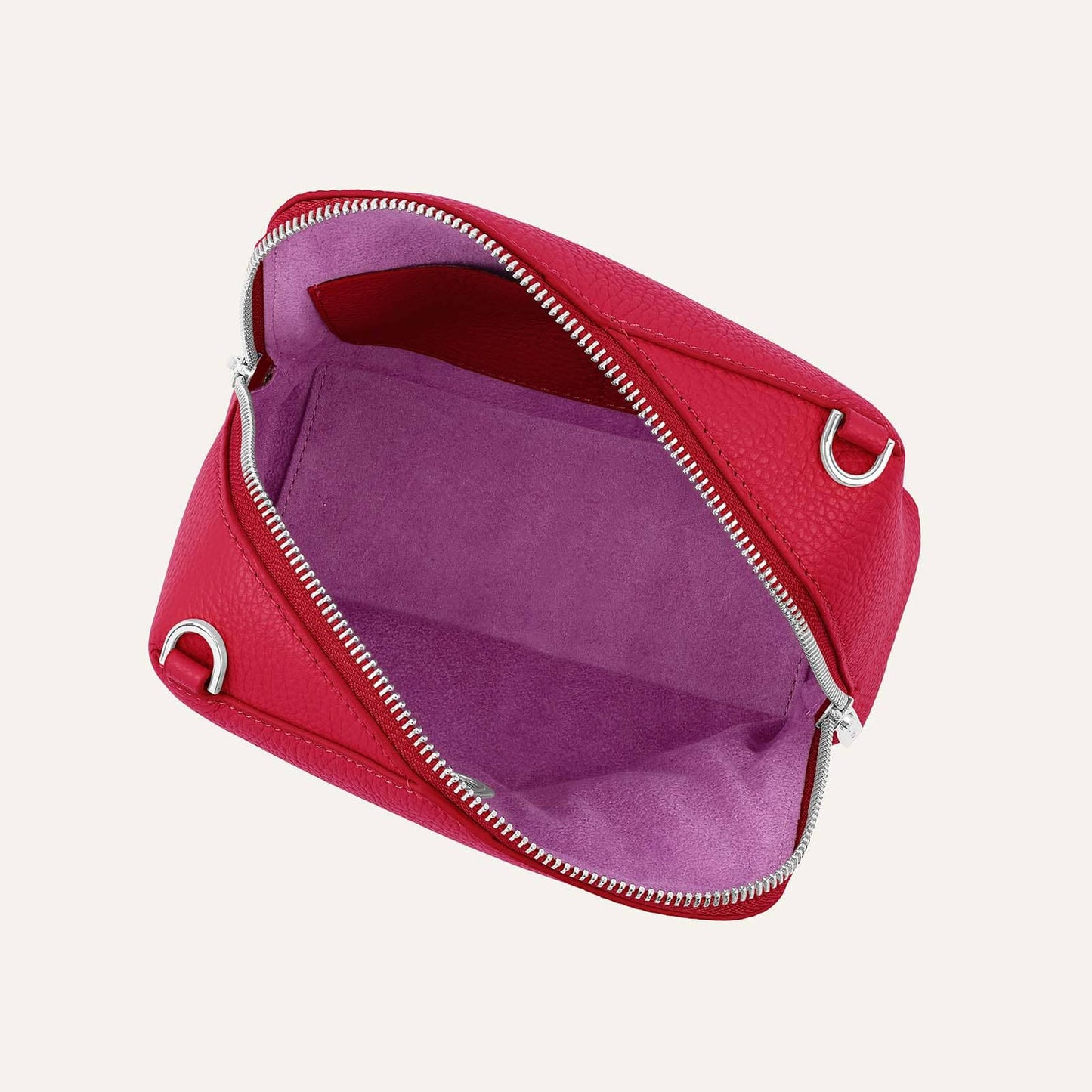 Lesley | Pillarbox Red with Silver hardware