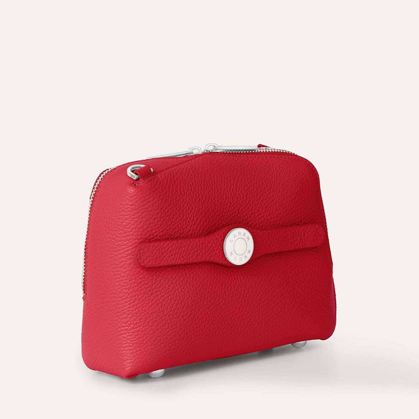 Lesley | Pillarbox Red with Silver hardware