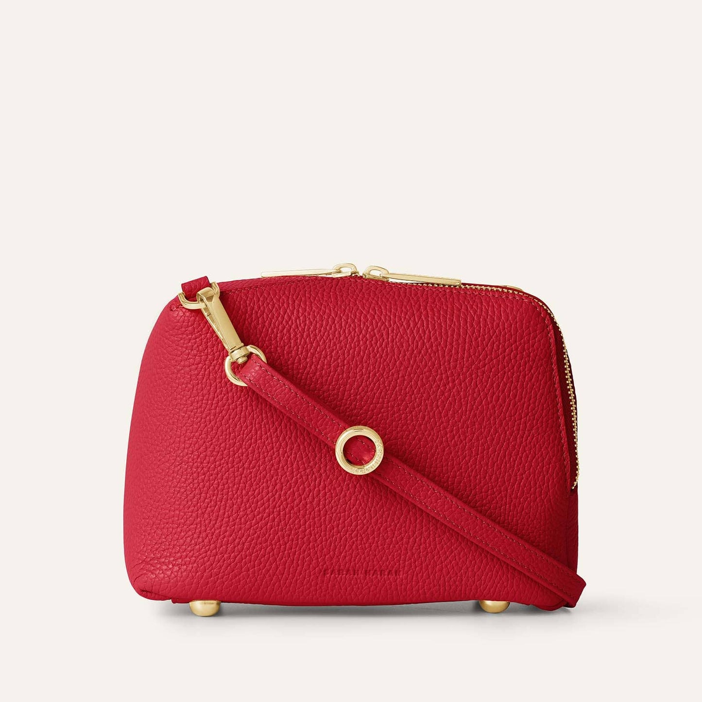 Lesley | Pillarbox Red with Gold hardware