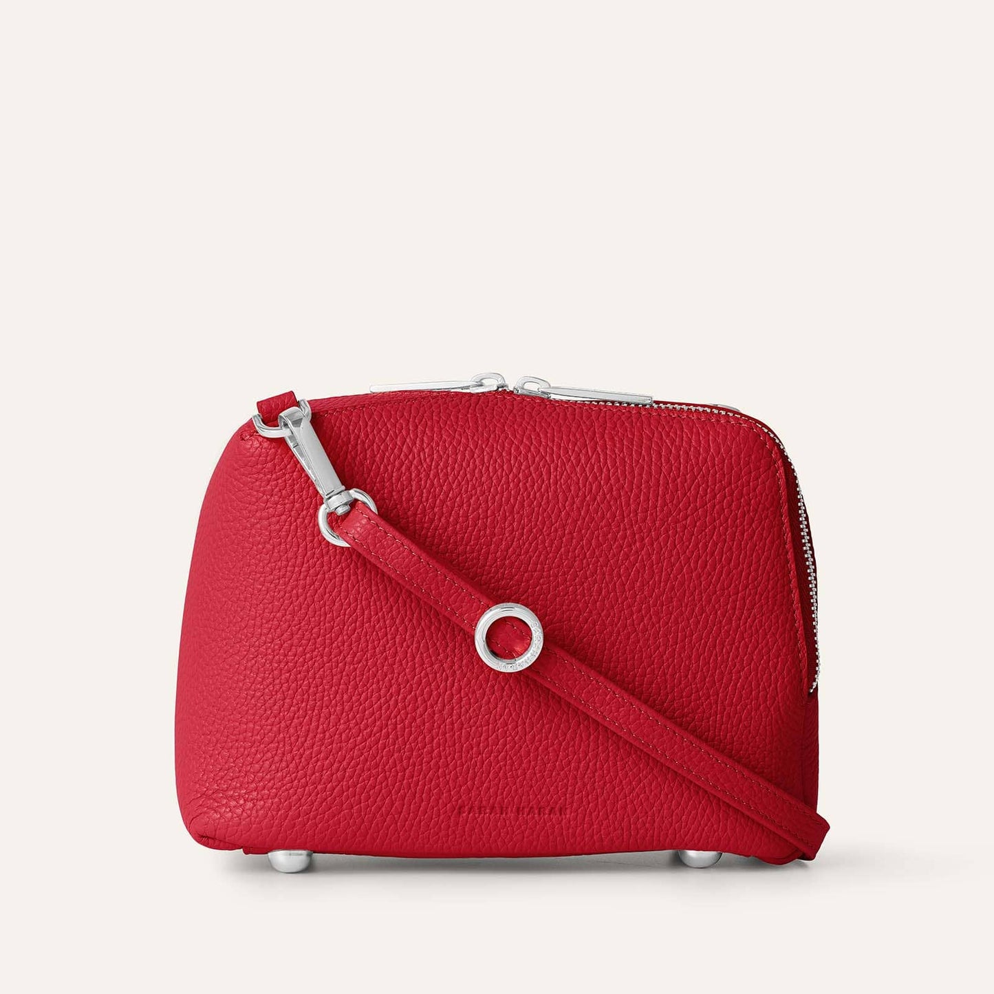 Lesley | Pillarbox Red with Silver hardware