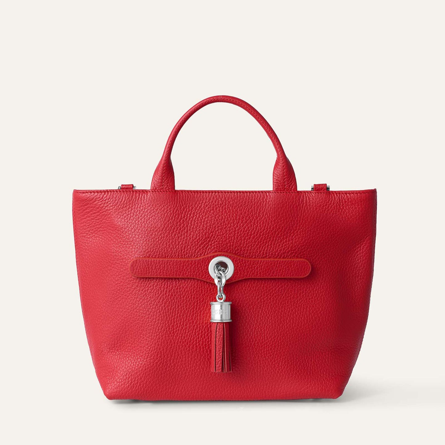 Dahlia Mini Tote | Pillarbox Red with Silver hardware
