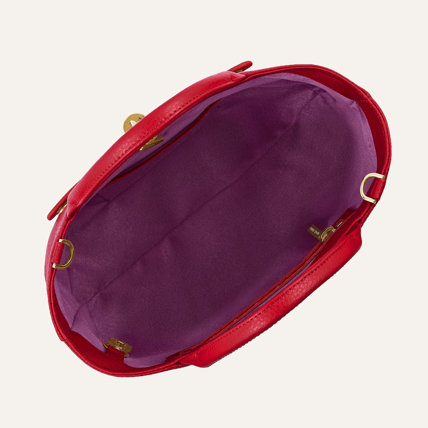 Mini D Tote | Pillarbox Red with Gold hardware