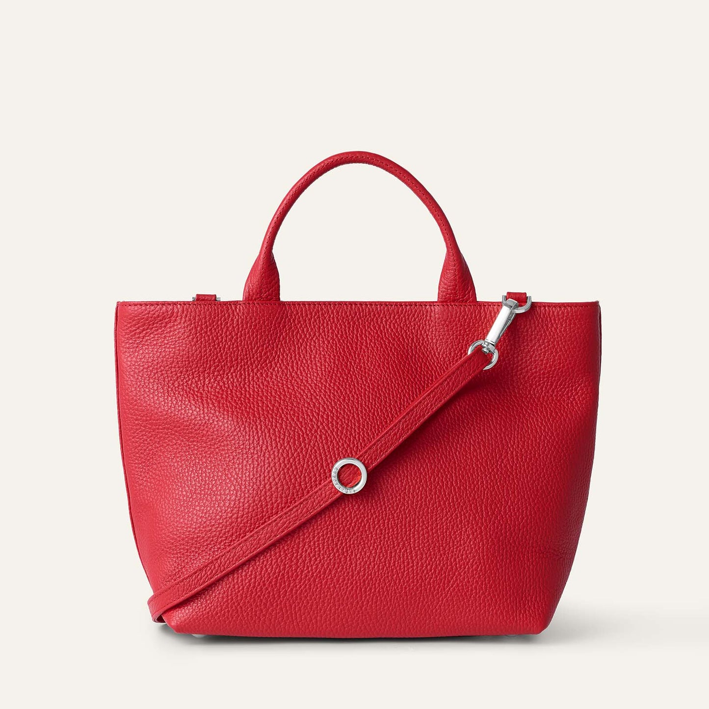 Dahlia Mini Tote | Pillarbox Red with Silver hardware