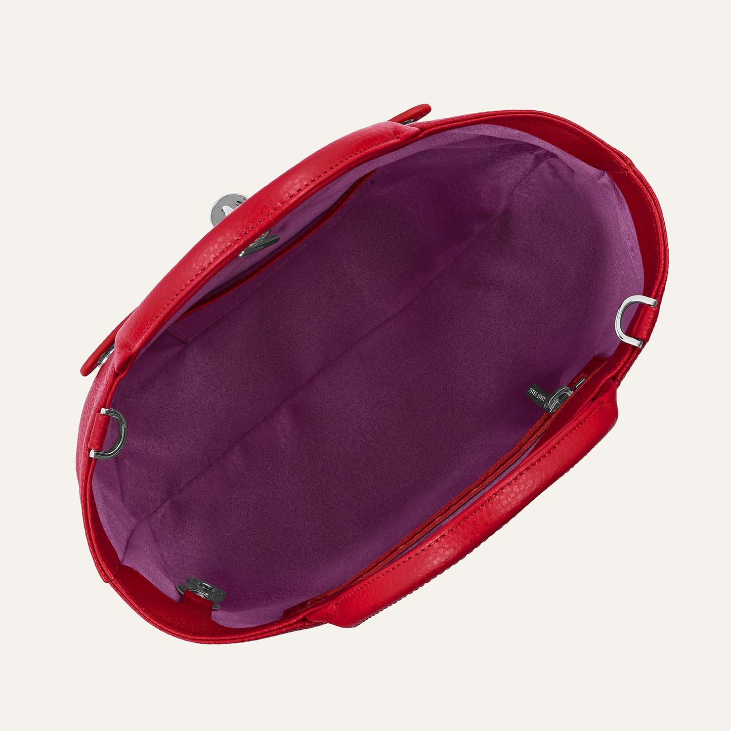 Dahlia Mini Tote | Pillarbox Red with Silver hardware