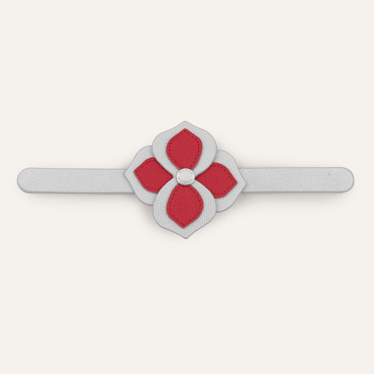 Fleur Deco Classic | Pillarbox Red & Silver Hex with Silver hardware