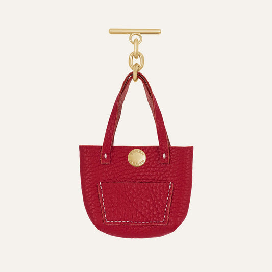 Handbag Tassel | Pillarbox Red with Gold hardware