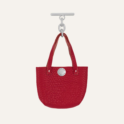 Handbag Tassel | Pillarbox Red with Silver hardware