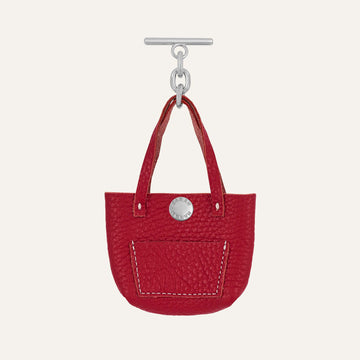 Handbag Tassel | Pillarbox Red with Silver hardware
