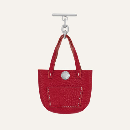 Handbag Tassel | Pillarbox Red with Silver hardware