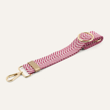 River Strap | Pink Chevron with Gold hardware