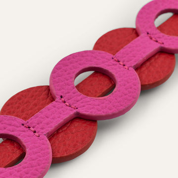 Art Deco Duo Classic | Pink Kiss Pillarbox Red with Gold hardware