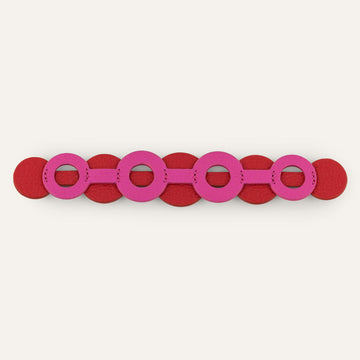 Deco Duo Classic | Pink Kiss Pillarbox Red with Silver hardware