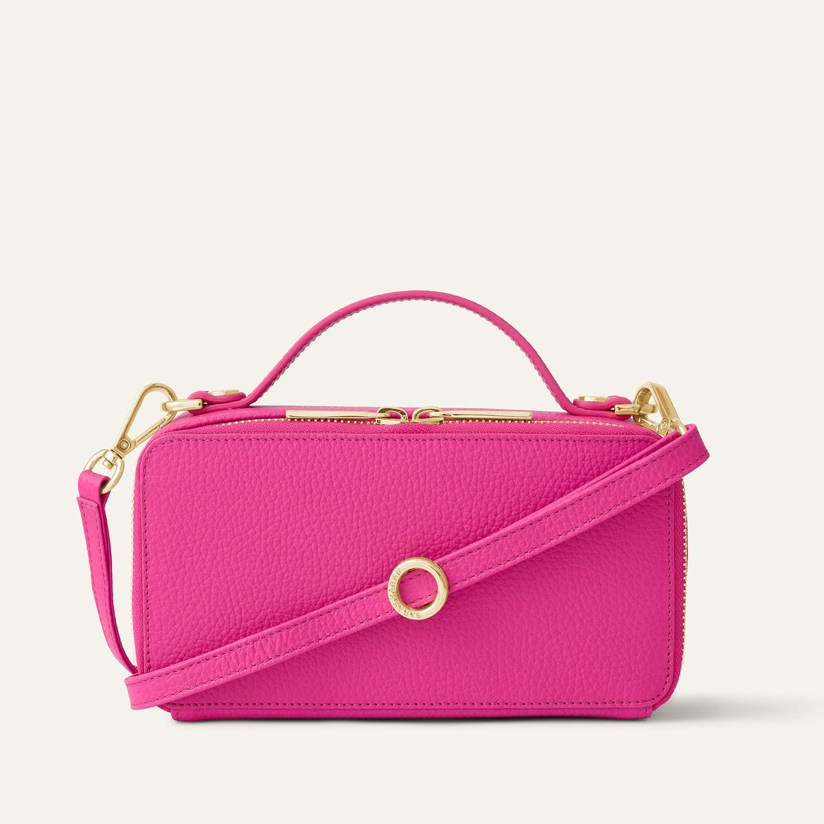 Pink Kiss Sarah Haran Marie Camera Bag with Gold hardware Back P74 G
