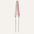 Gemini Strap | Pink Leaf Porcelain with Silver hardware