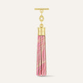 Capsule Tassel | Pink Leaf with Gold hardware