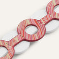 Deco Discs | Pink Leaf White with Gold hardware
