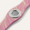 Deco Stud | Pink Leaf with Silver hardware