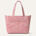 Sarah Tote | Pink Leaf with Gold hardware
