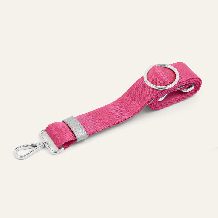 Pink River Strap with Silver hardware front 1 | P01-S