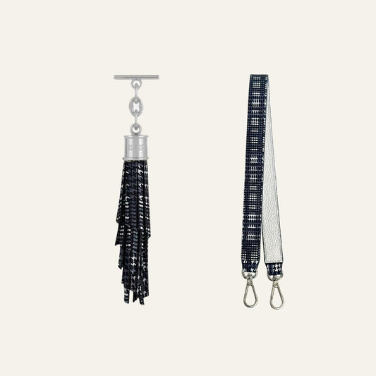 Feather Duo | Plaid Dreams with Silver hardware