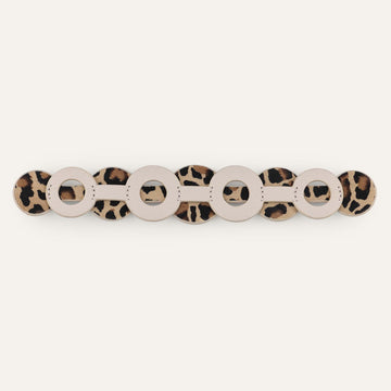 Deco Duo Classic | Leopard Porcelain with Silver hardware