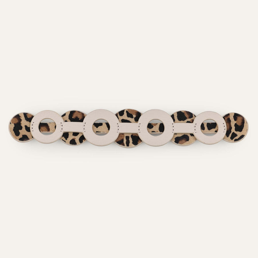 Deco Duo Classic | Leopard Porcelain with Silver hardware