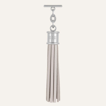Capsule Tassel | Porcelain with Silver hardware