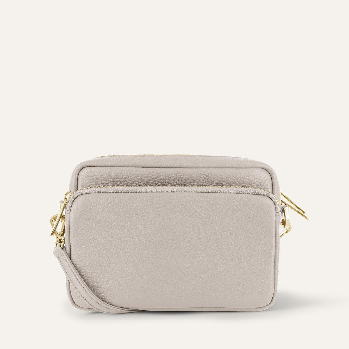 Porcelain Sarah Haran Millie Crossbody Millie Pouch with Gold hardware Front C02 G