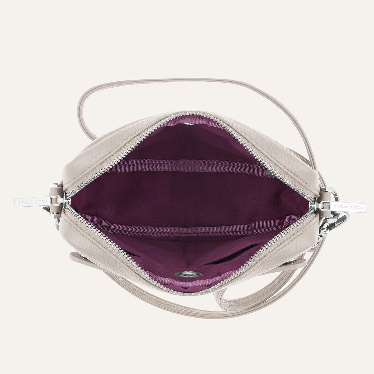 Porcelain Sarah Haran Millie Crossbody with Silver hardware Overhead C02 S