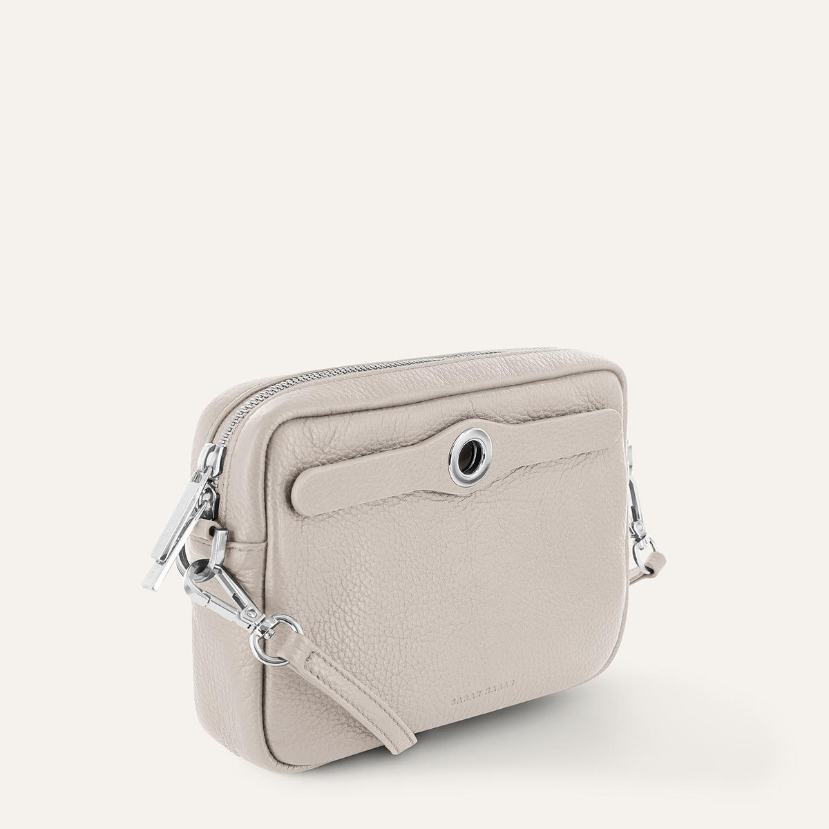 Porcelain Sarah Haran Millie Crossbody with Silver hardware Side C02 S