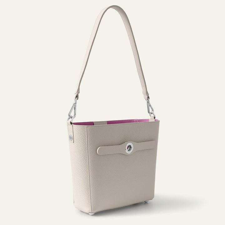 Porcelain Sarah Haran Mini S Tote with Silver Hardware side | C02-S