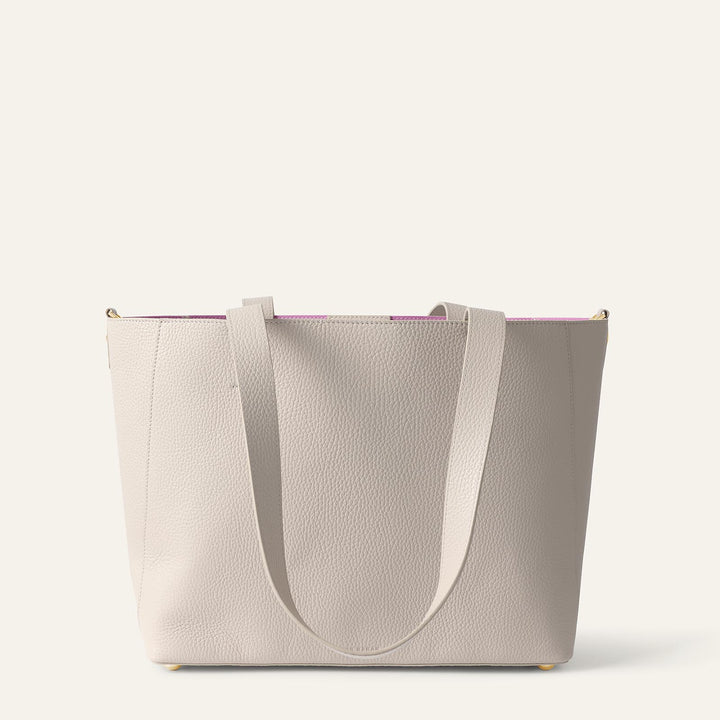 Porcelain Sarah Tote with Gold Hardware back | C02-G