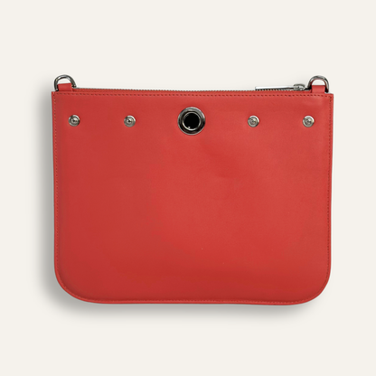 Preloved Ivy Clutch | Coral with Silver hardware