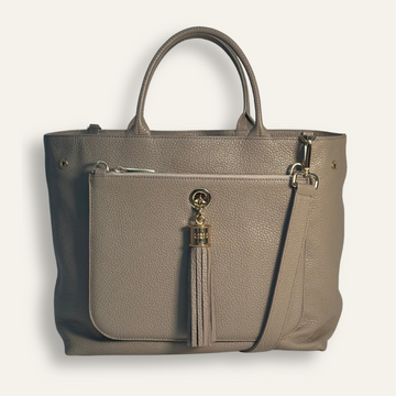 Preloved Dahlia Tote | Mocha with Gold hardware