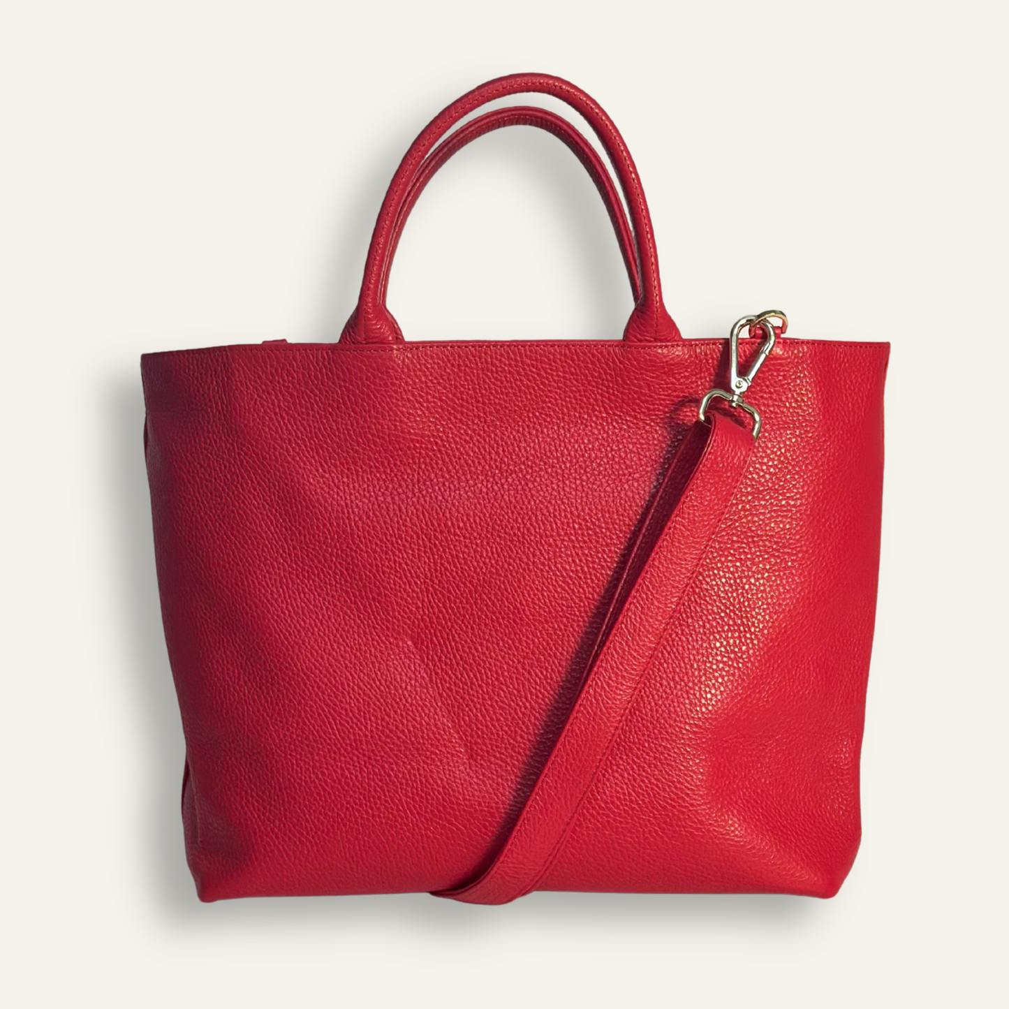 Preloved Dahlia Tote | Pillarbox Red with Gold hardware