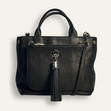 Preloved Mini D Tote | Black with Silver hardware