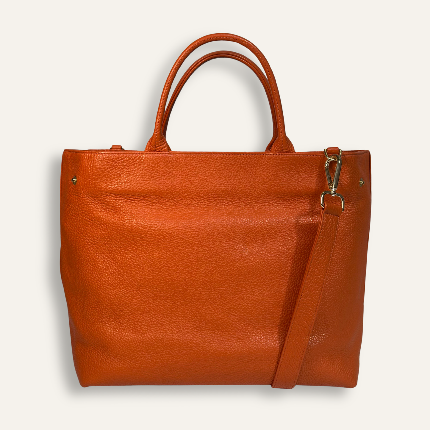 Preloved Dahlia Tote | Tangerine with Gold hardware