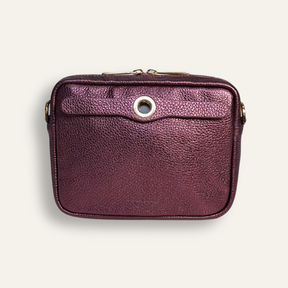 Preloved Millie Crossbody | Metallic Purple with Gold hardware