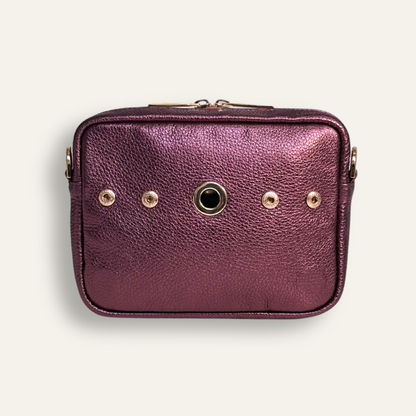Preloved Millie Crossbody | Metallic Purple with Gold hardware