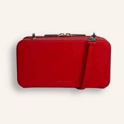 Preloved Marie Handbag | Candy Apple with Silver hardware