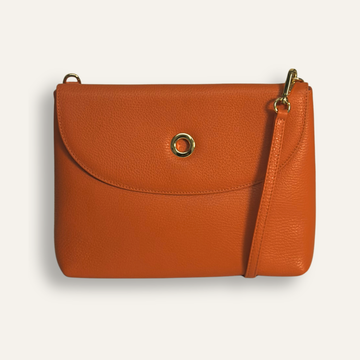 Preloved Jasmine Crossbody | Tangerine with Gold hardware