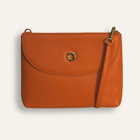 Preloved Jasmine Crossbody | Tangerine with Gold hardware