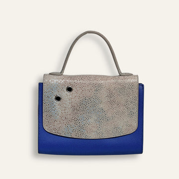 Preloved Blossom Handbag | Cobalt Blue with Gold hardware