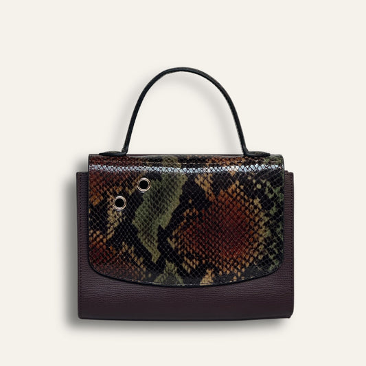 Preloved Blossom Handbag | Wine with Gold hardware