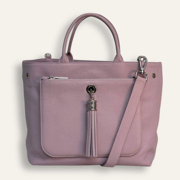 Preloved Dahlia Tote | Dusky Pink with Silver hardware