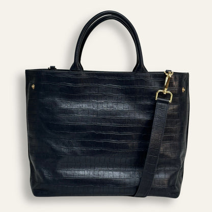 Preloved Dahlia Tote | Midnight with Gold hardware