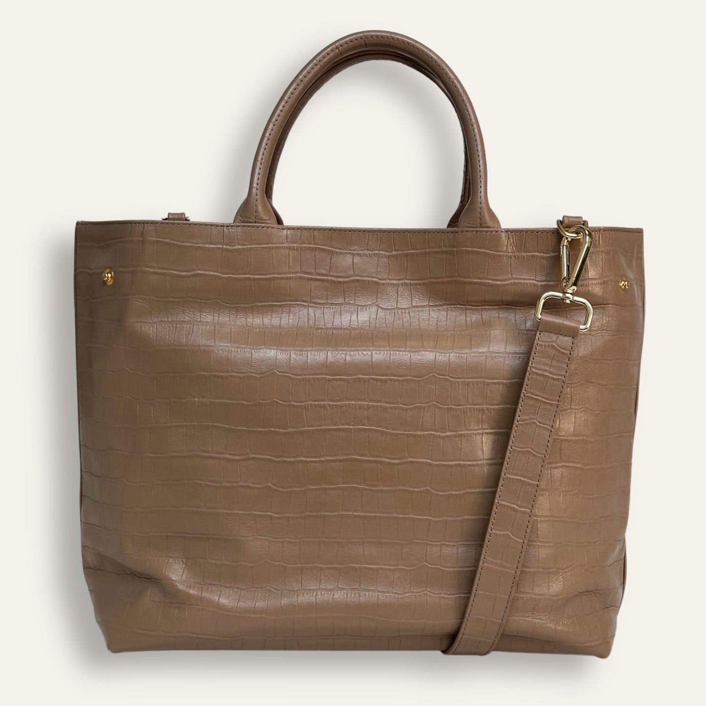 Preloved Dahlia Tote | Praline with Gold hardware