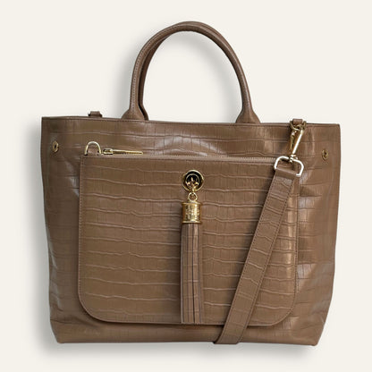 Preloved Dahlia Tote | Praline with Gold hardware
