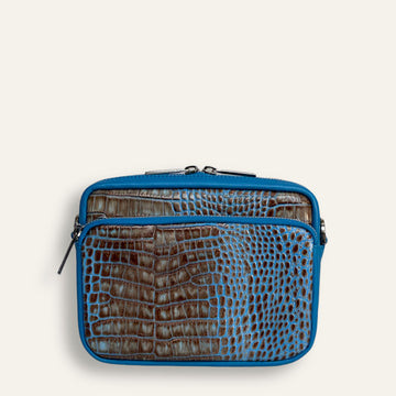 Preloved Millie Crossbody & Pouch | Lakehouse Cobalt with Silver hardware